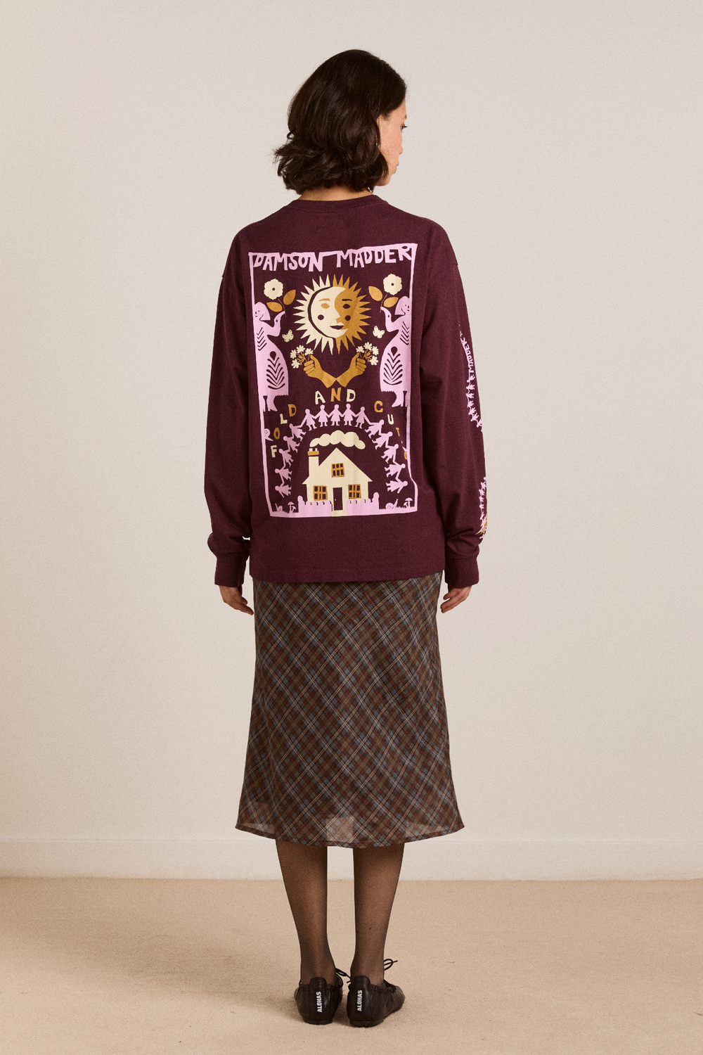 octavia skirt sheer multi check