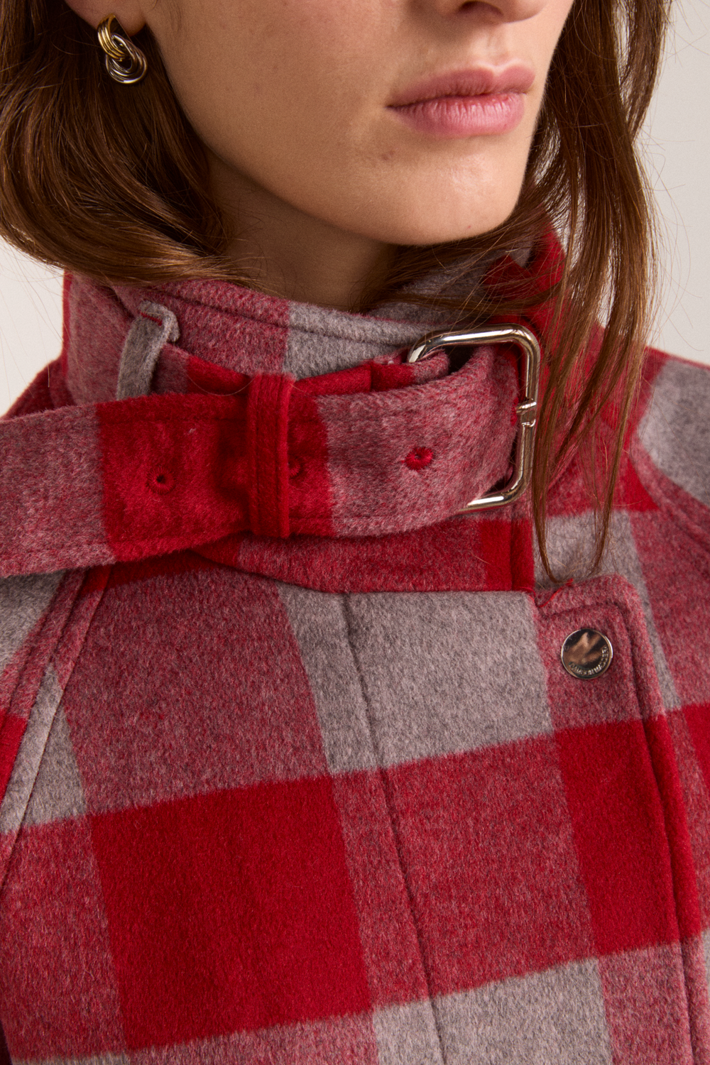 polly wool bomber - red