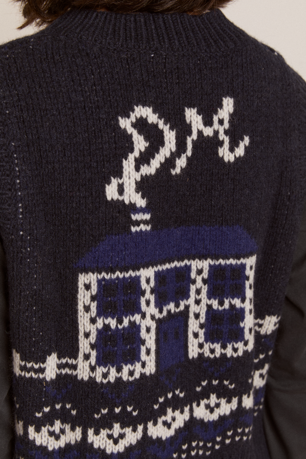 rhona lambswool tank  - navy house