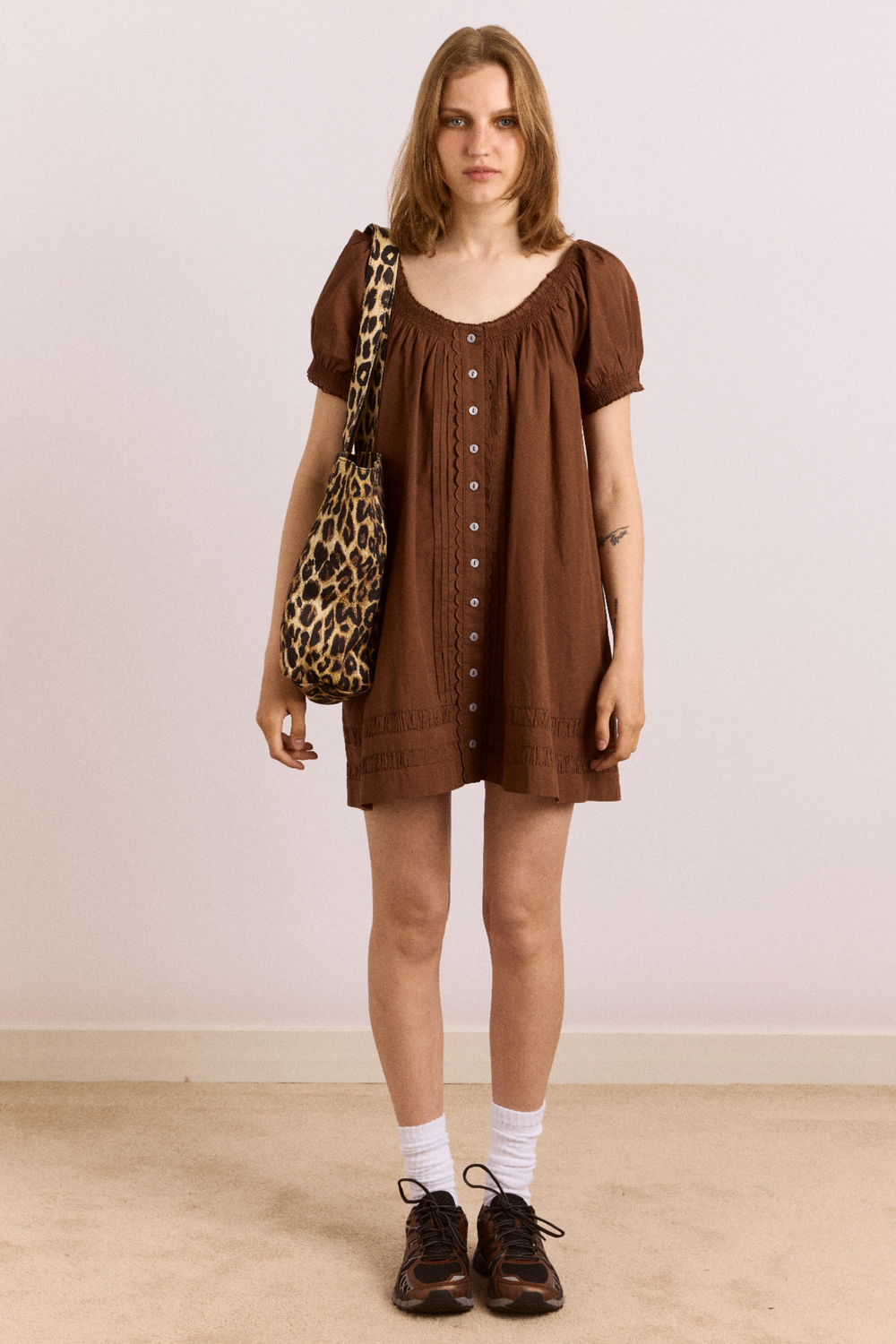 Damson Madder - Canvas Leopard Tote Bag