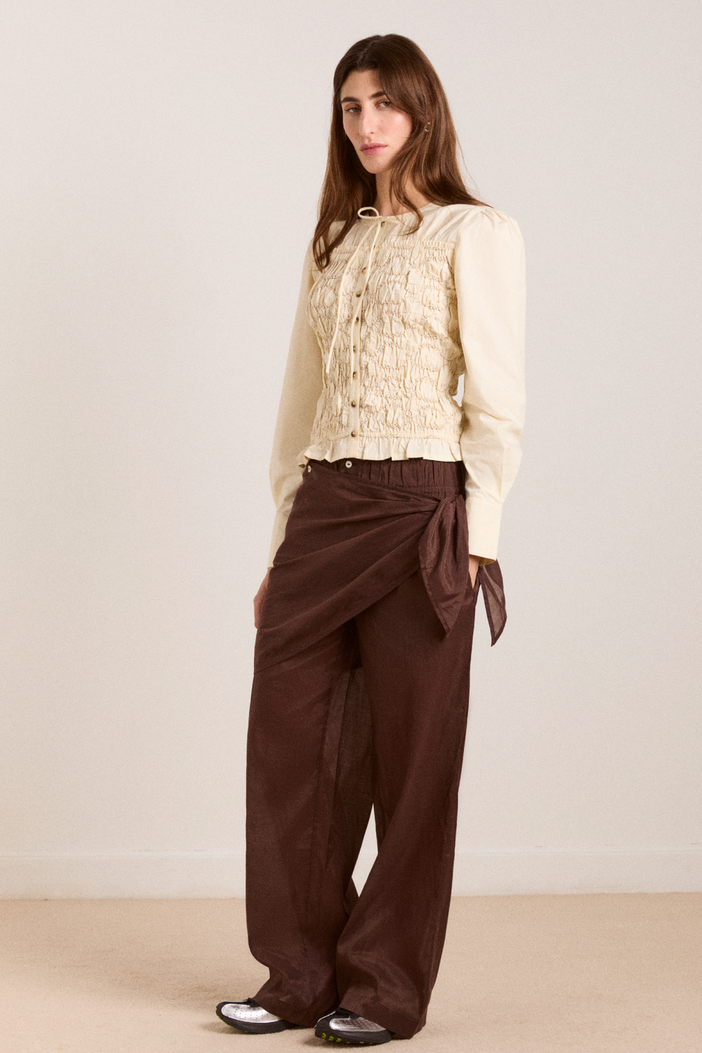 paula sarong trousers - sheer choc