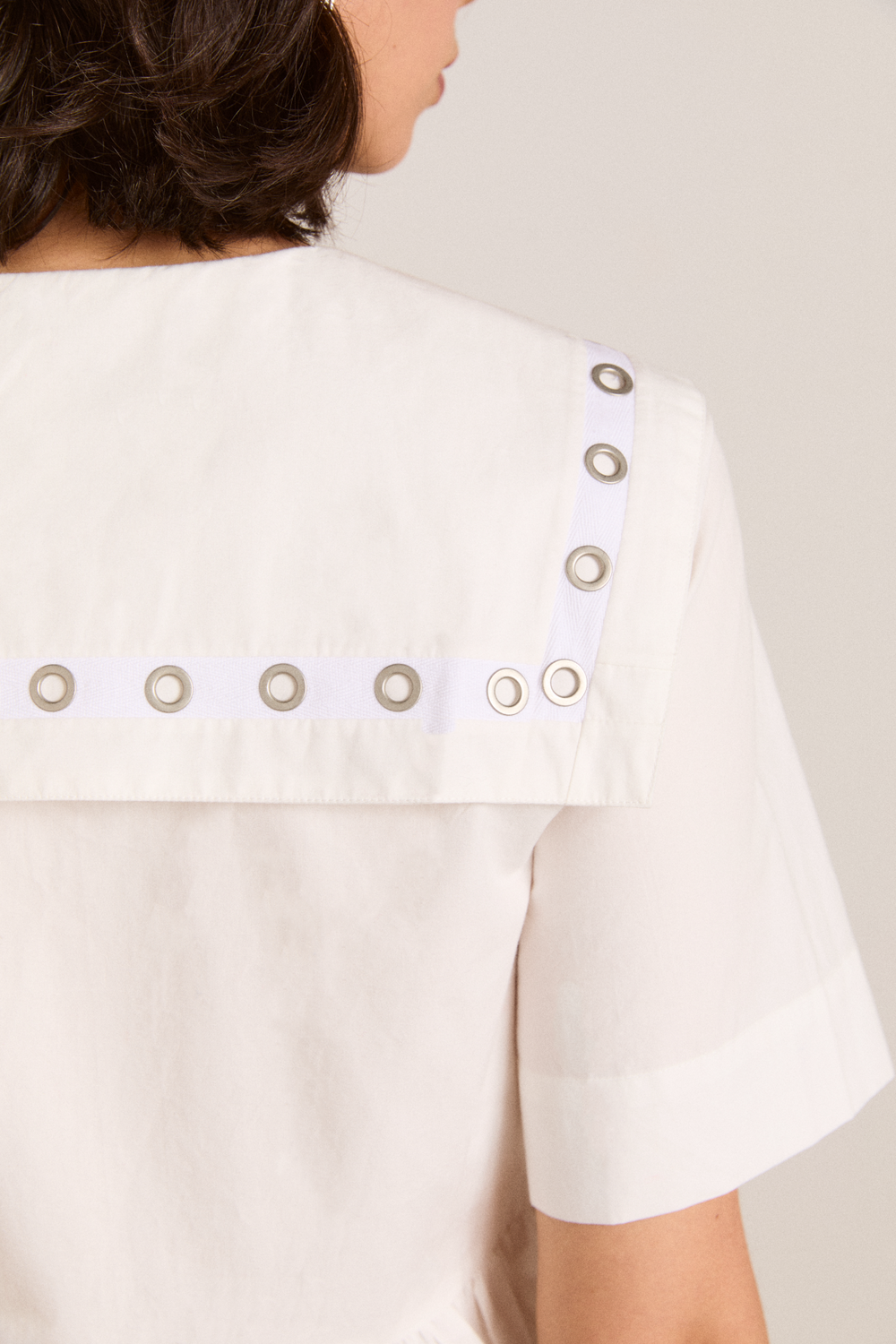 cyrus eyelet blouse - white