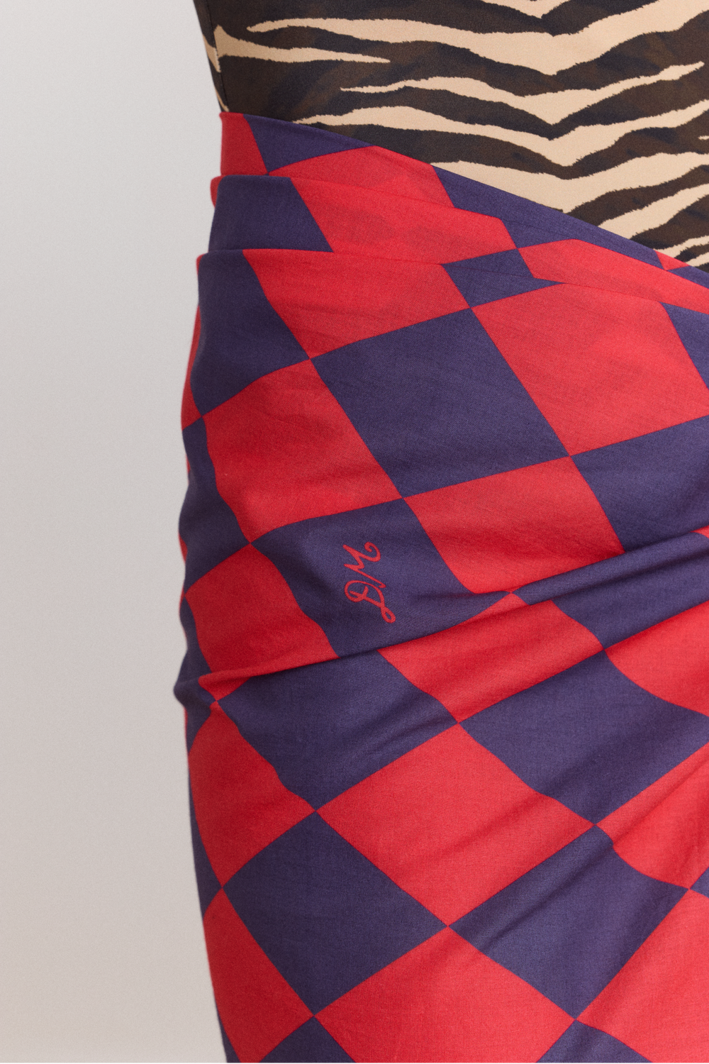 sarong - harlequin print