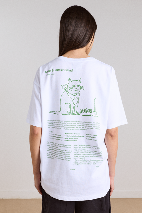 solo salad graphic tee - white – Damson Madder