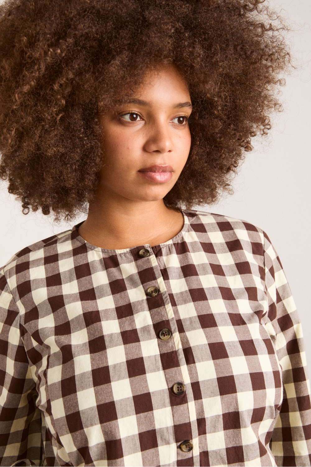 madison blouse - butter gingham