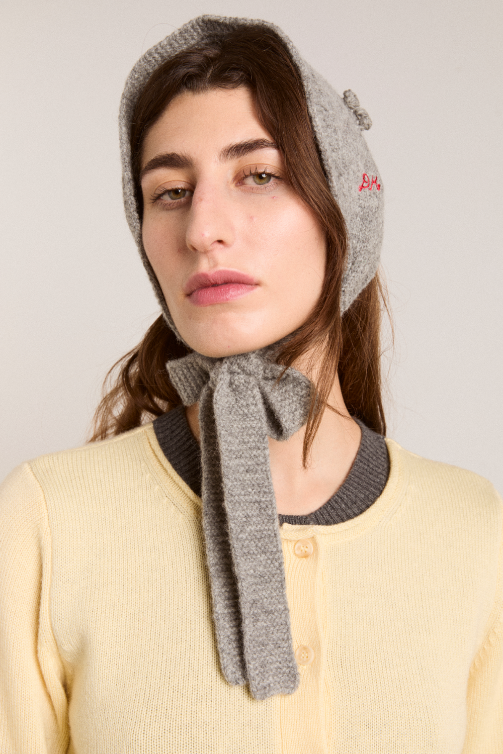 mini bonnet - grey marl
