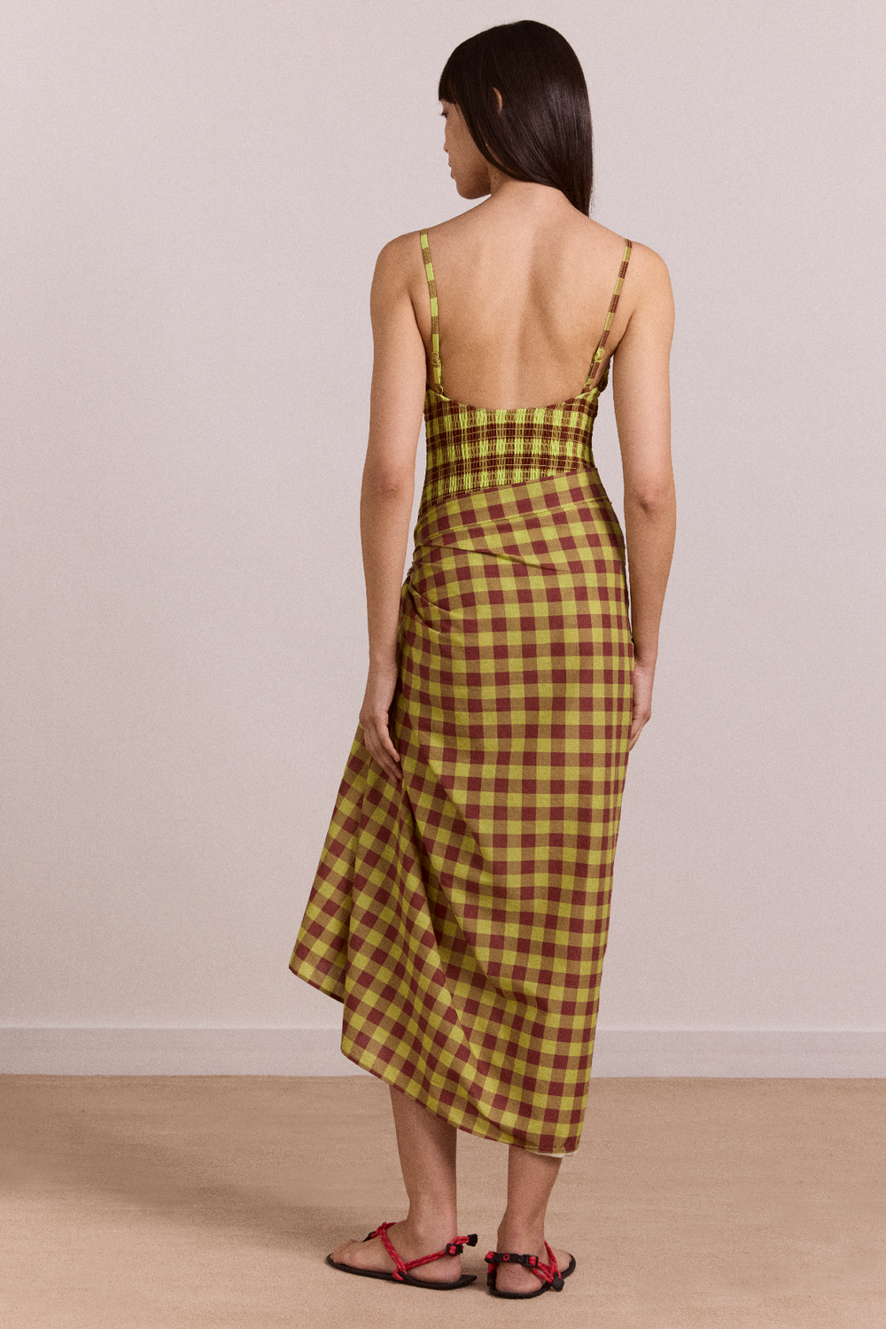 sarong - avo choc gingham