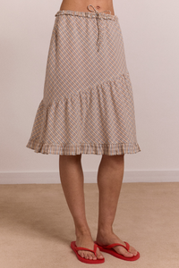 Sigourney Skirt - Ginger Check