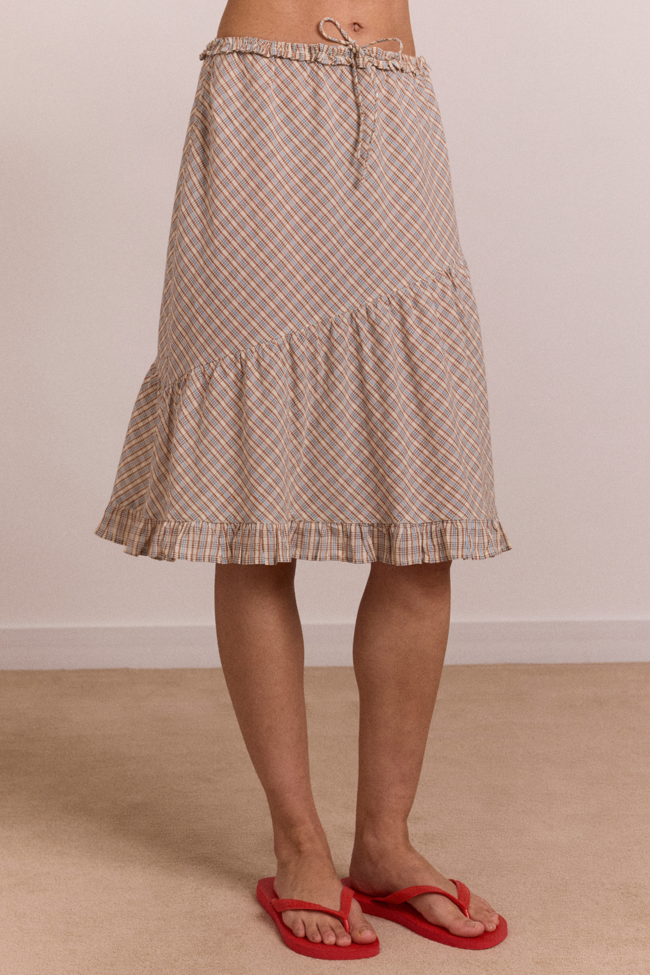 Sigourney Skirt - Ginger Check – Damson Madder