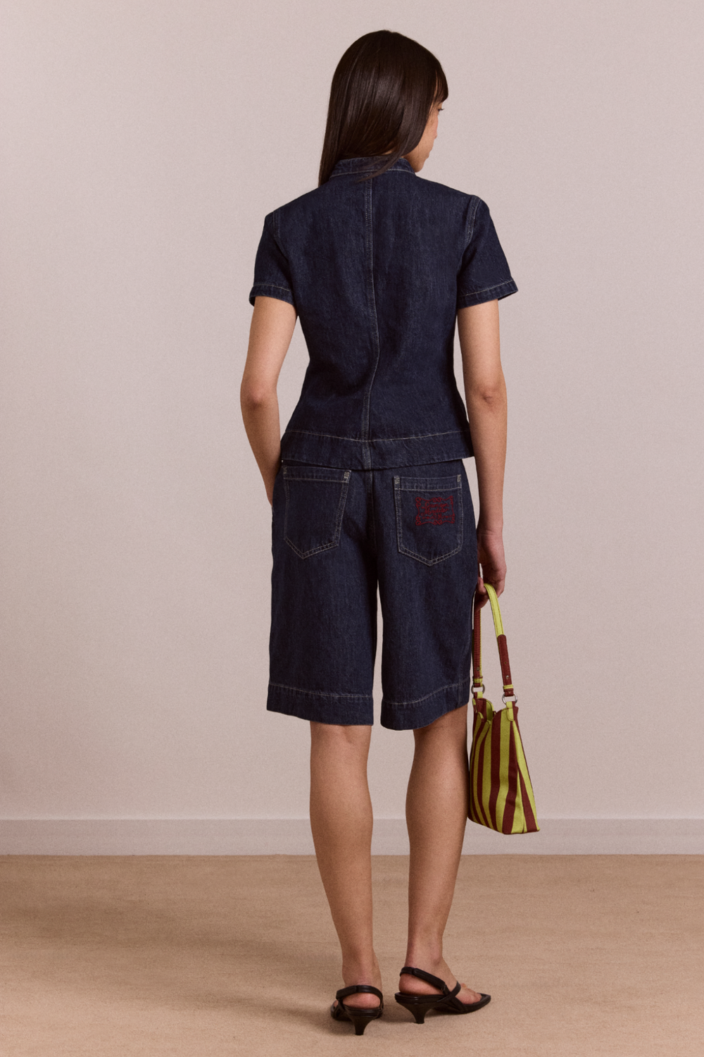 annie denim shorts - indigo