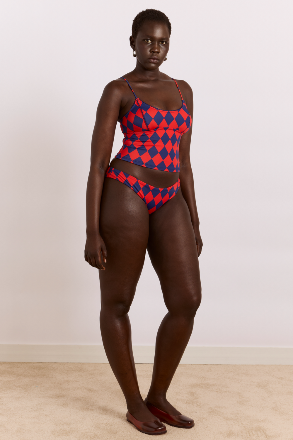 wren bikini bottom - harlequin print