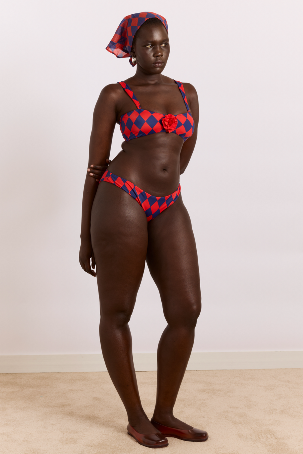 wren bikini bottom - harlequin print