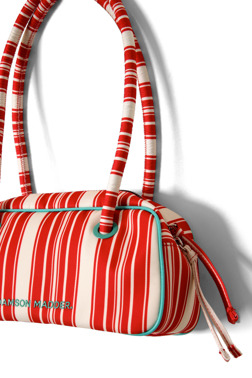 renne bowler bag - cherry deck chair stripe