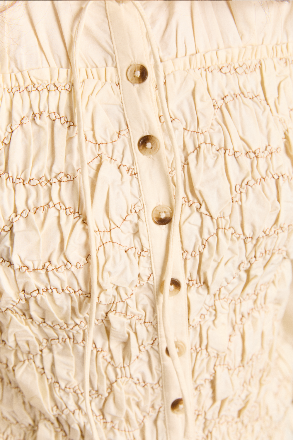 elliana smocked cardi - butter