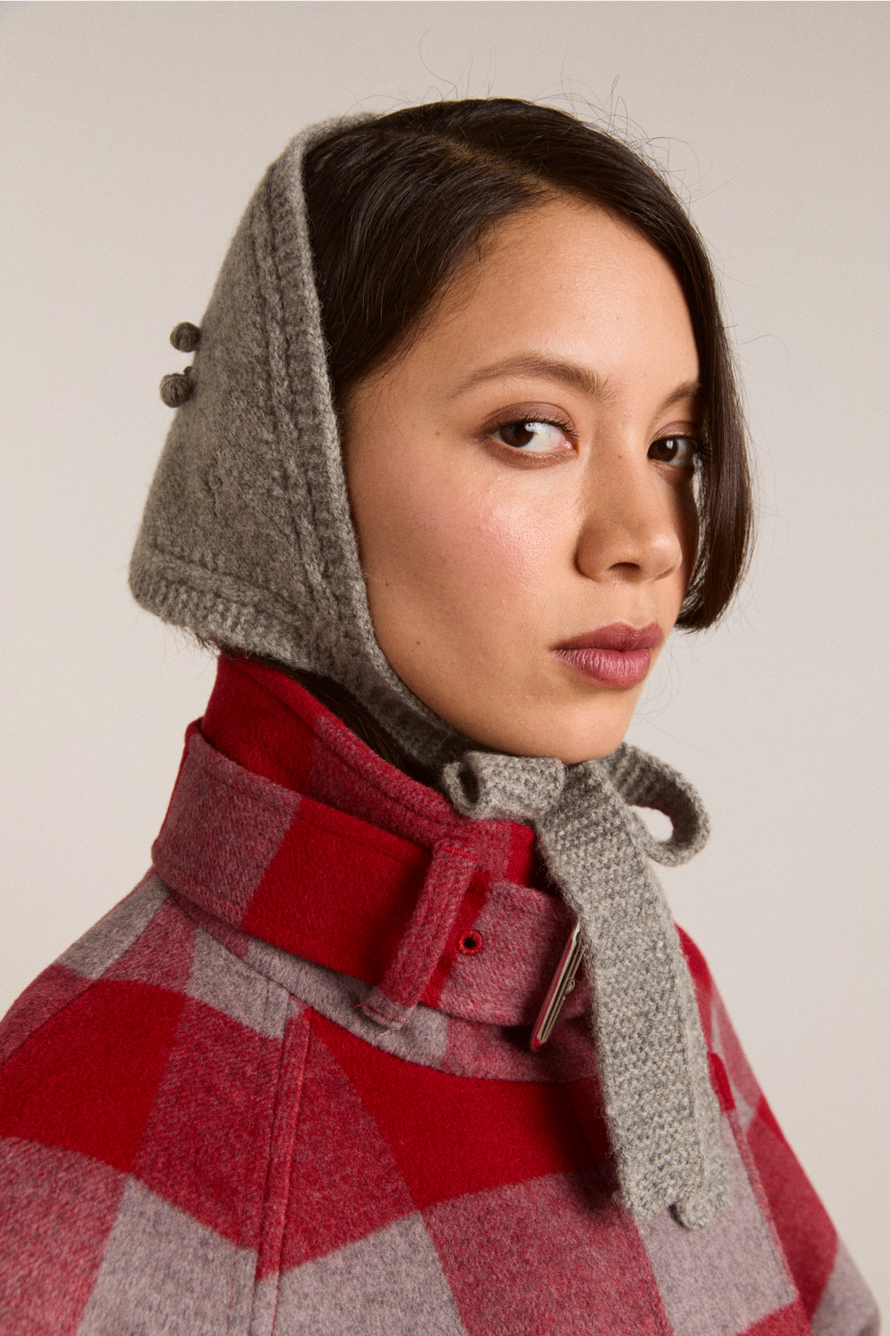 mini bonnet - grey marl