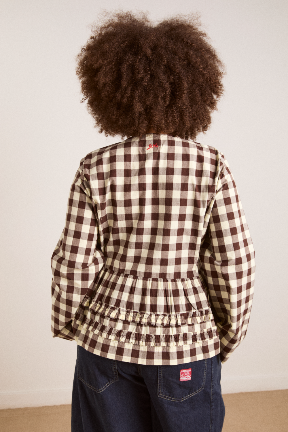 madison blouse - butter gingham