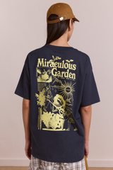 miraculous garden - navy t-shirt