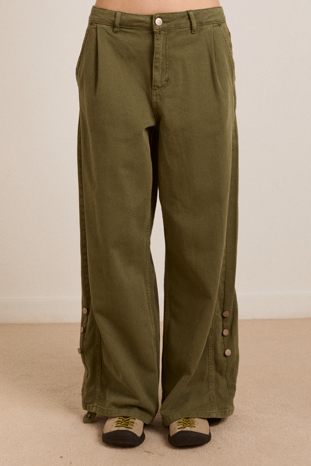 wylie turn up jeans - khaki