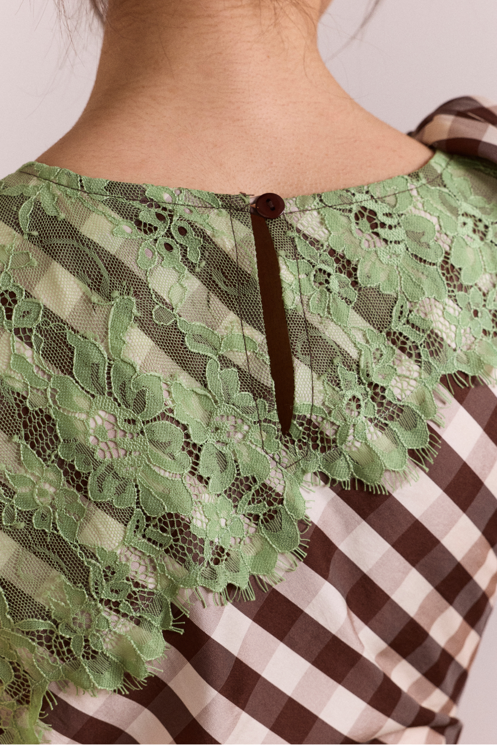 gisele midi dress - choc check