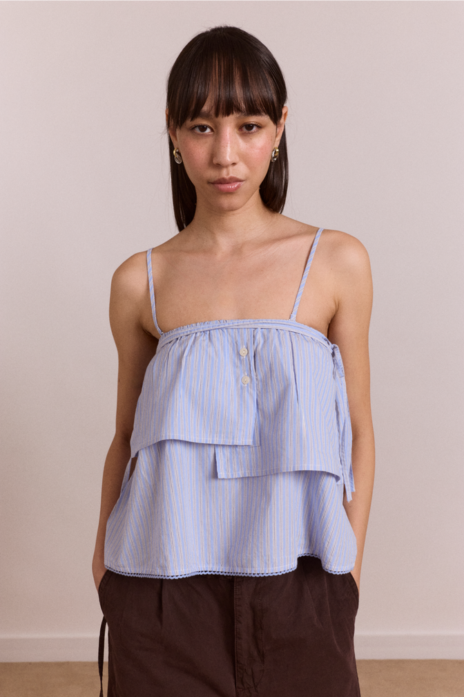 inka mini skirt - mini blue stripe