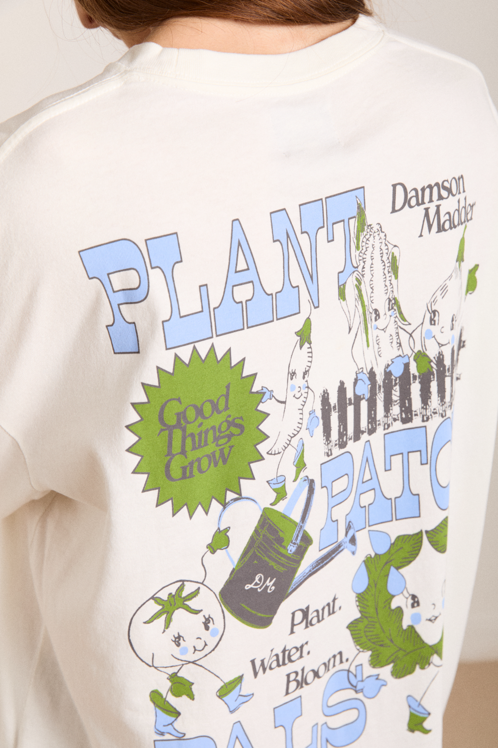 plant patch pals - ecru long sleeve