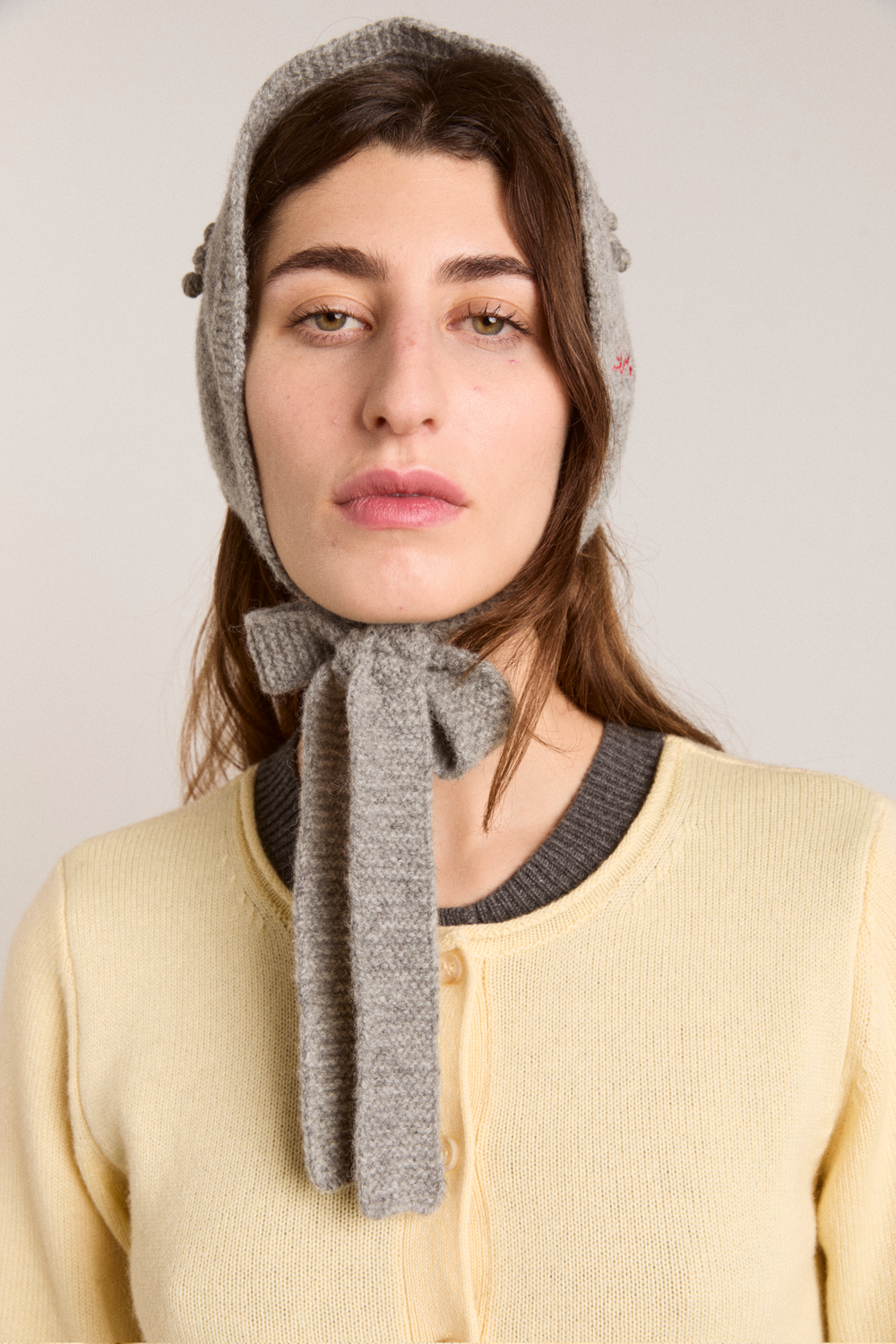 mini bonnet - grey marl