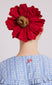 embroidered scrunchie in red
