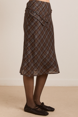 octavia skirt sheer multi check