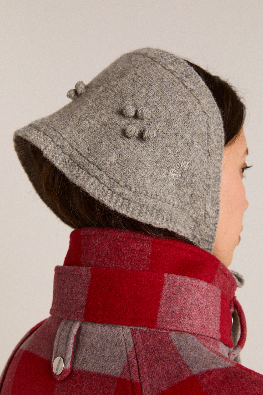 mini bonnet - grey marl