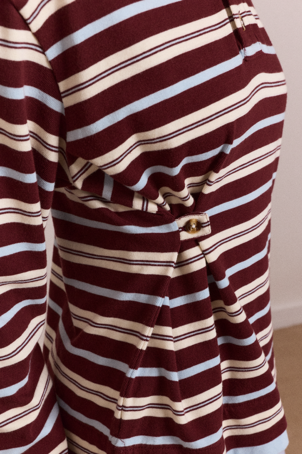 noah cinch layered rugby - choc stripe