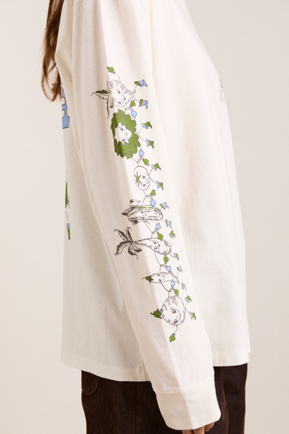 plant patch pals - ecru long sleeve