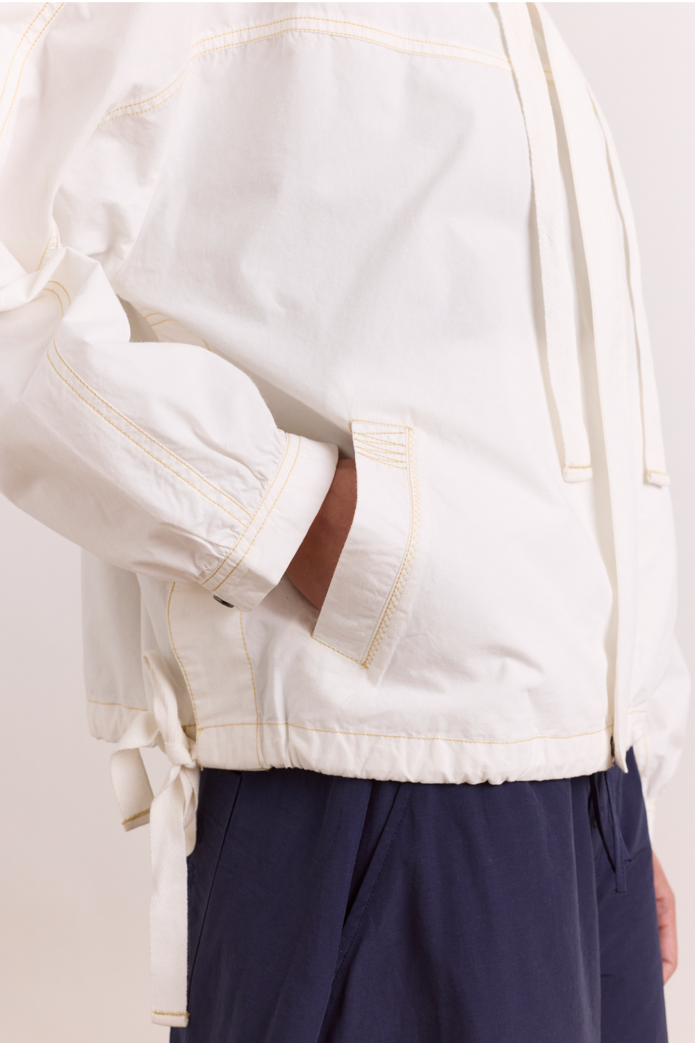 blake hooded jacket - ecru