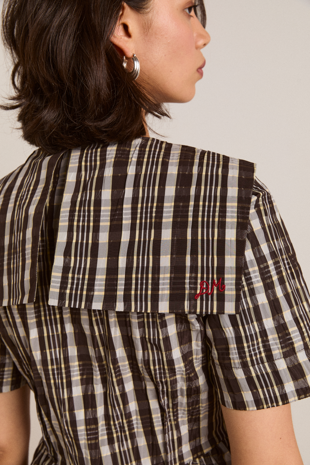 miley mini dress - yellow check