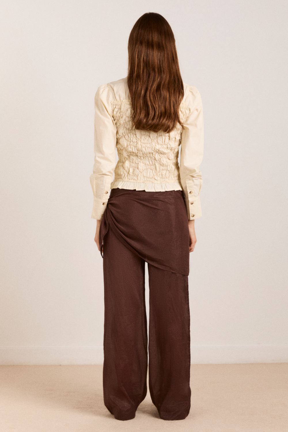 paula sarong trousers - sheer choc