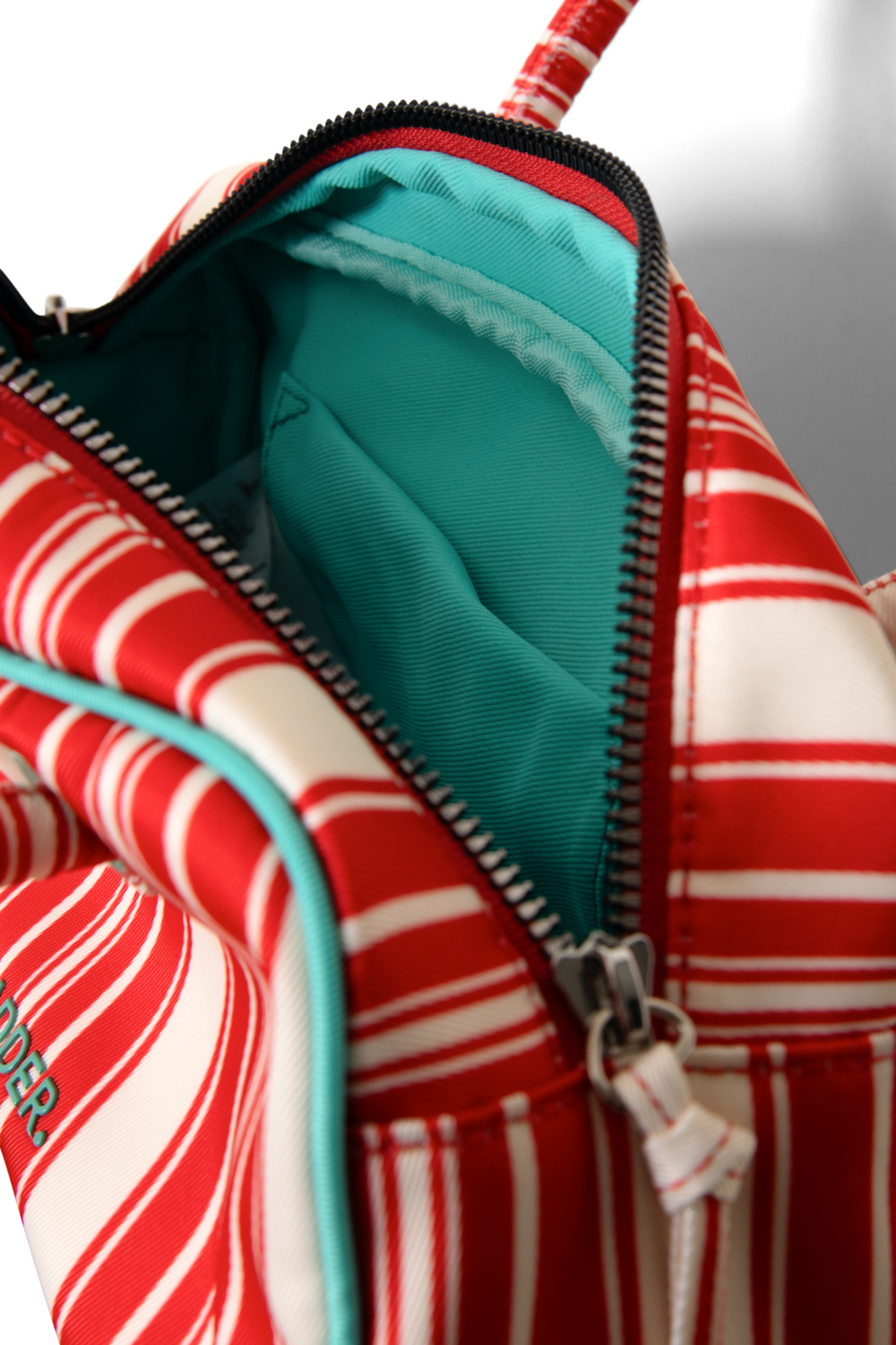 renne bowler bag - cherry deck chair stripe