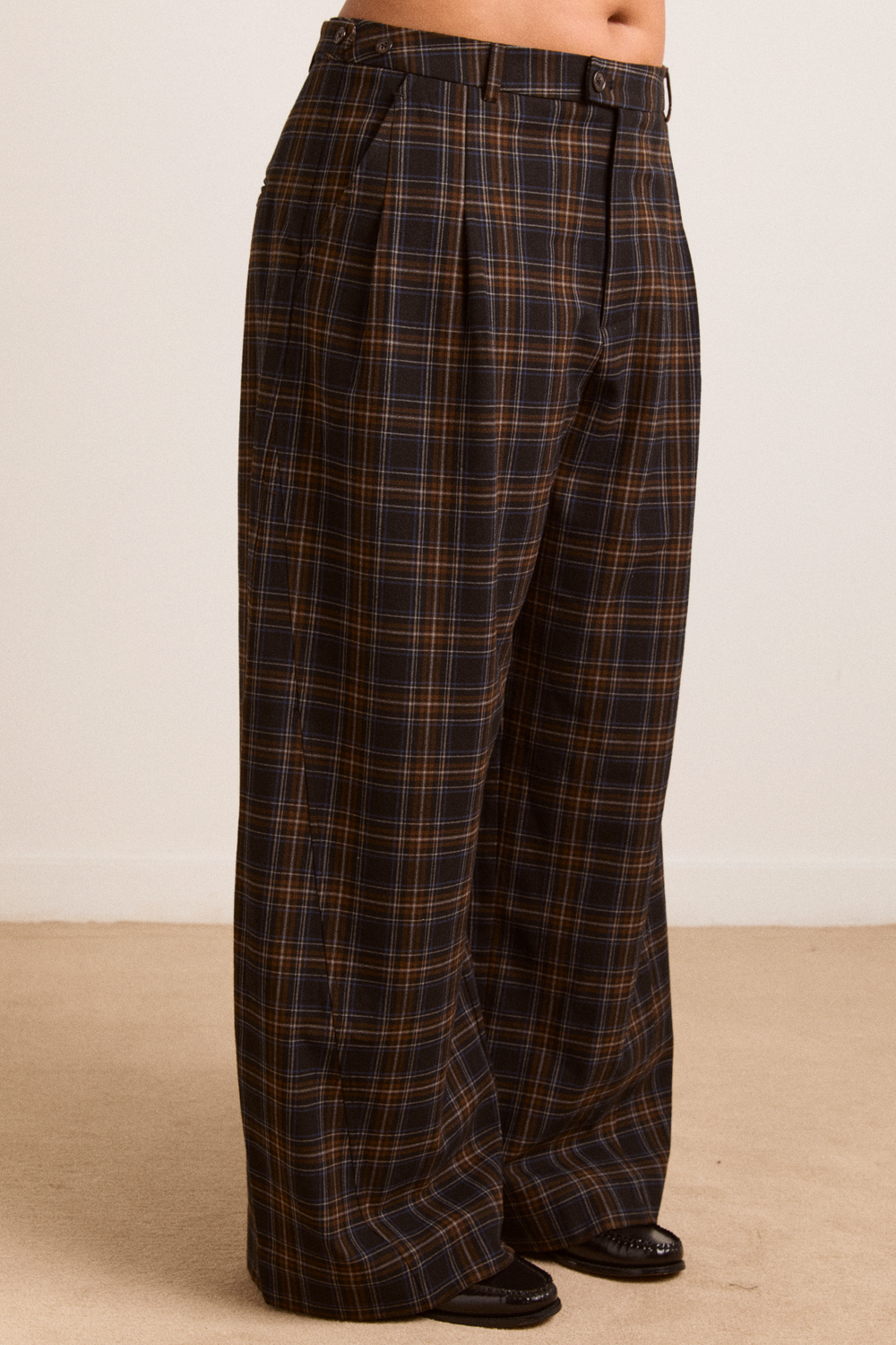 haisley check tailored trouser - multi