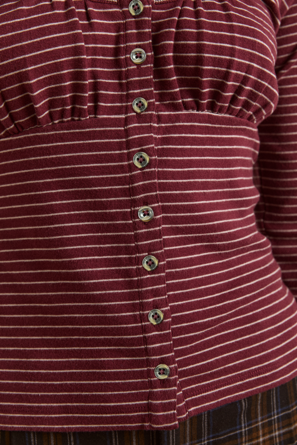 darma ls cardi - burg stripe