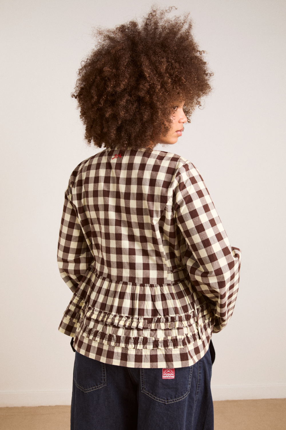 madison blouse - butter gingham