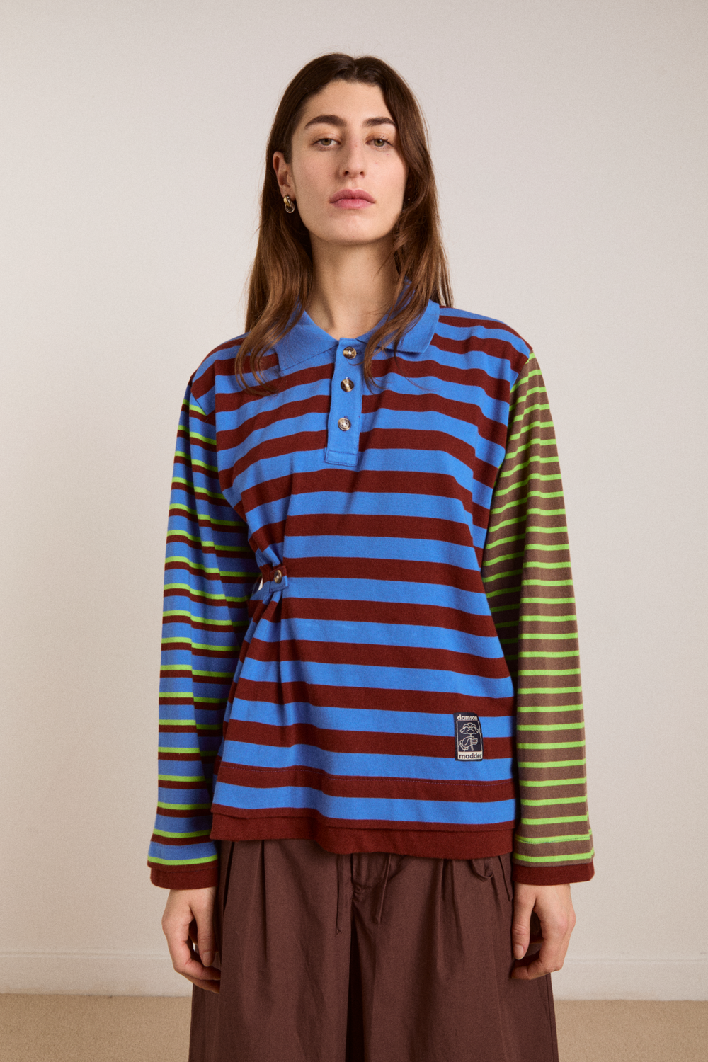 noah cinch layered rugby - blue pop stripe