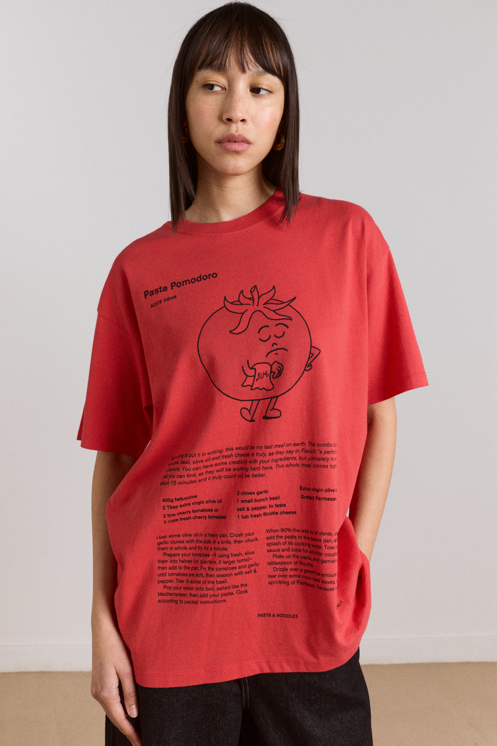 recipe with friends graphic tee - red