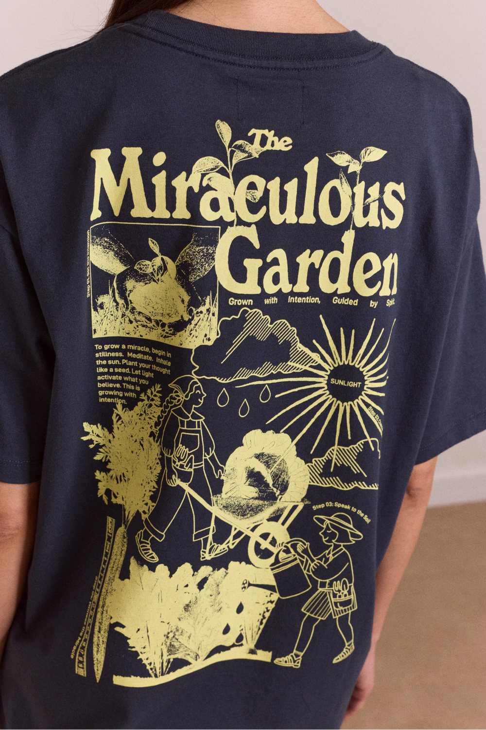 Miraculous Garden - Navy T-Shirt – Damson Madder Miraculous Garden - Navy T-Shirt – Damson Madder