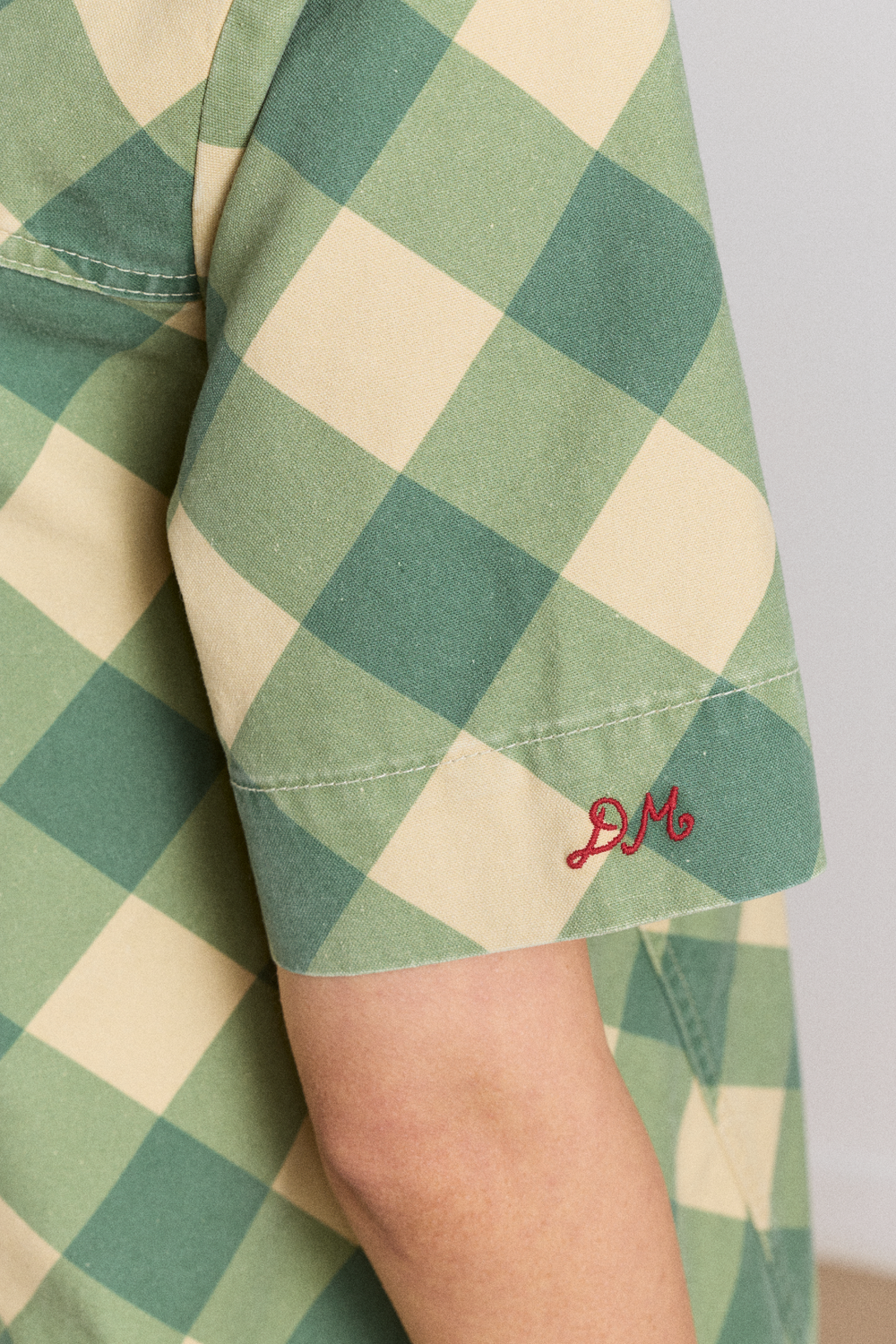 bridget mini dress - green butter gingham