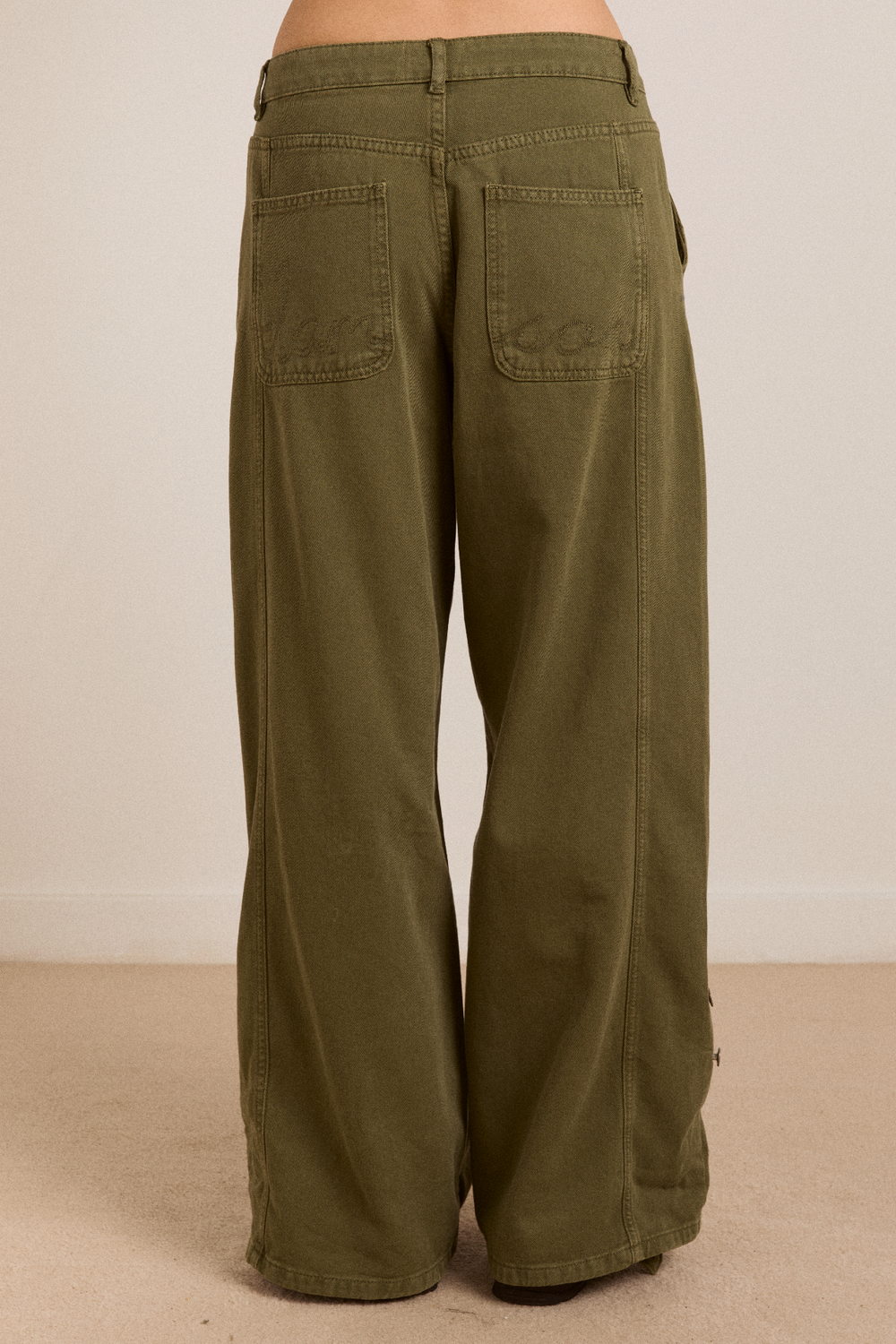 wylie turn up jeans - khaki