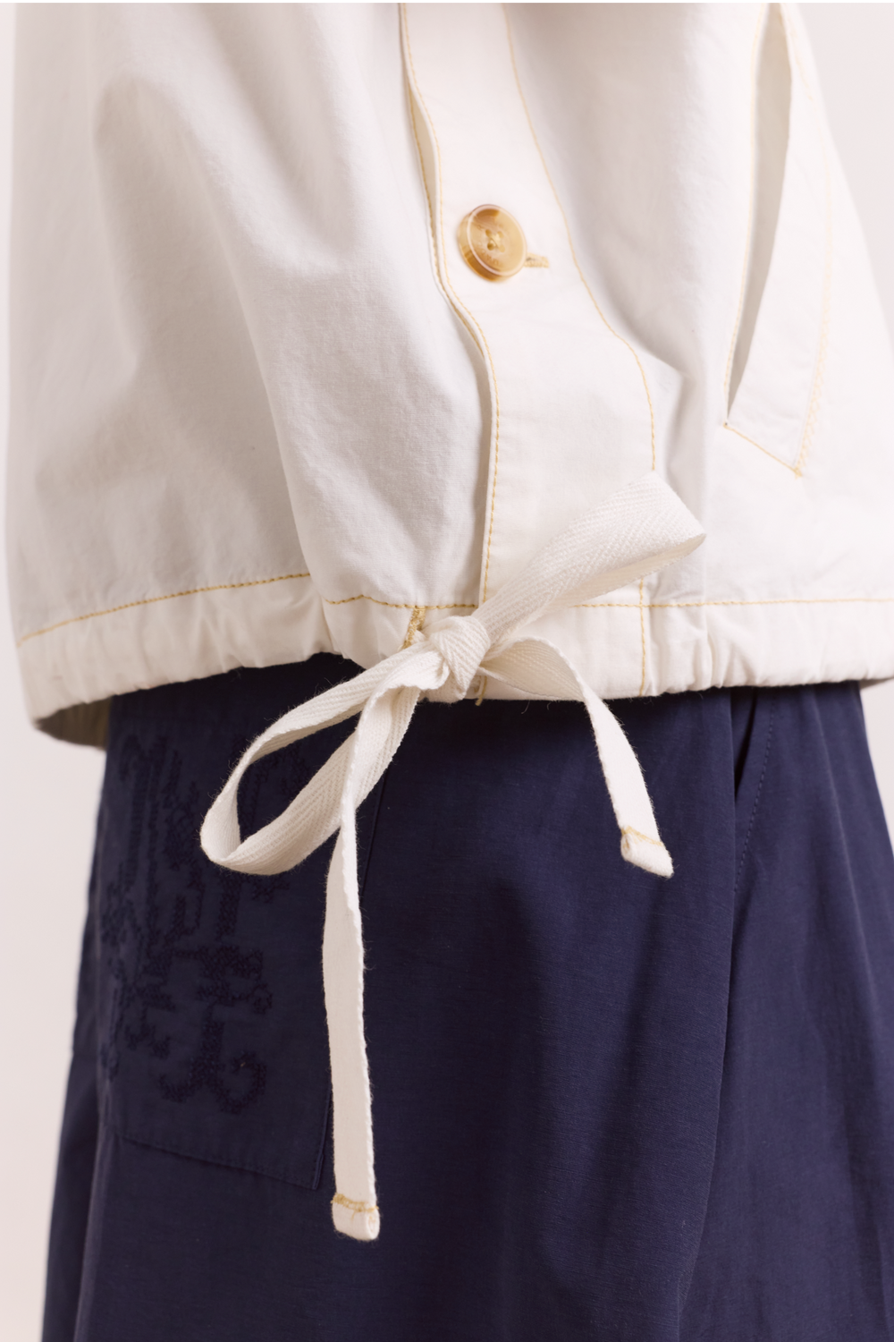 blake hooded jacket - ecru