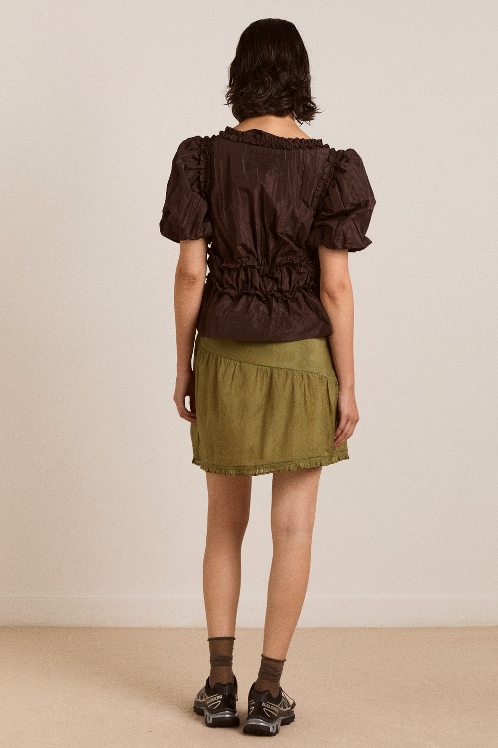 evelyn sheer skirt - olive