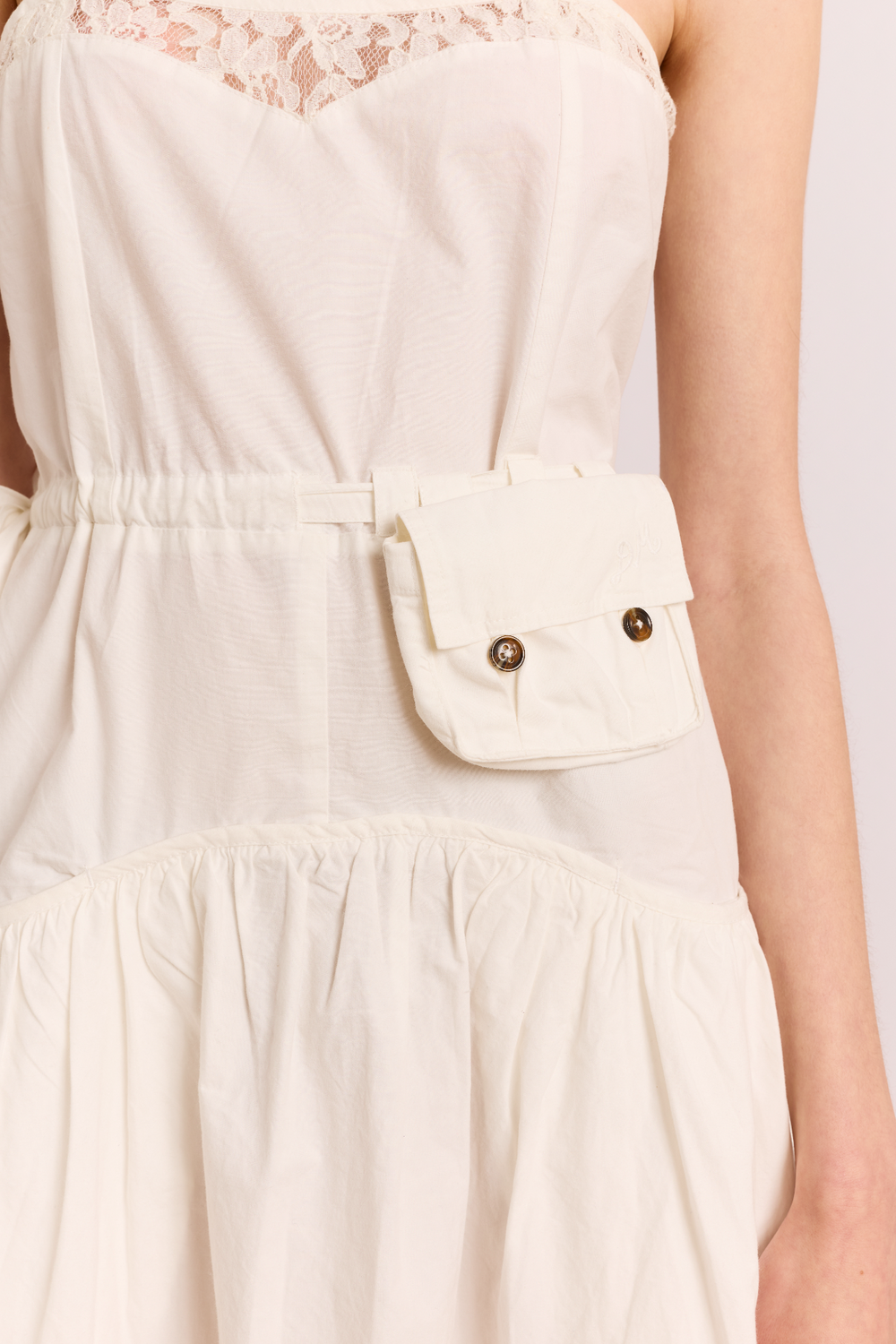 campbell midi dress - white