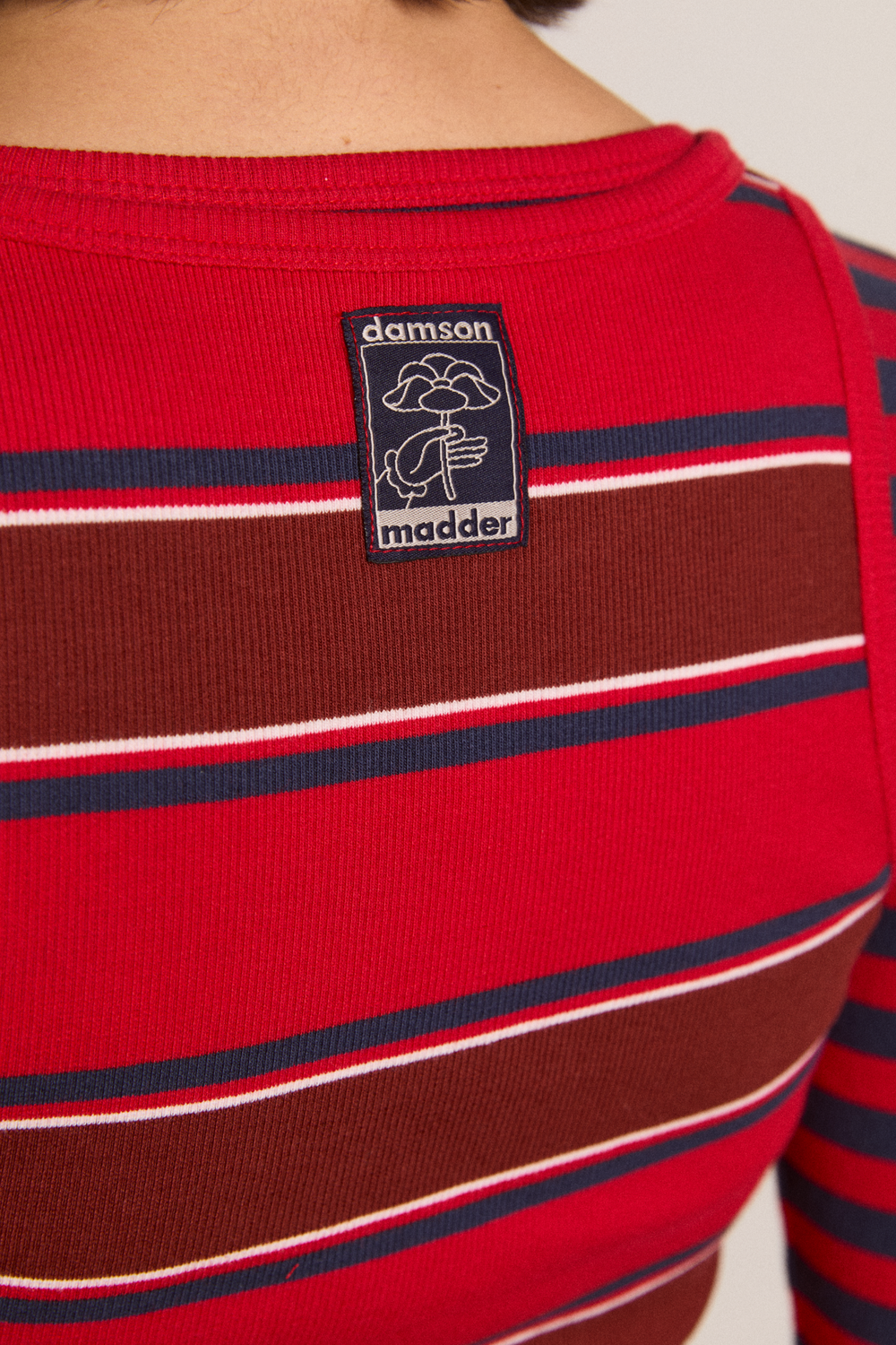 manon layered ls tee red stripe