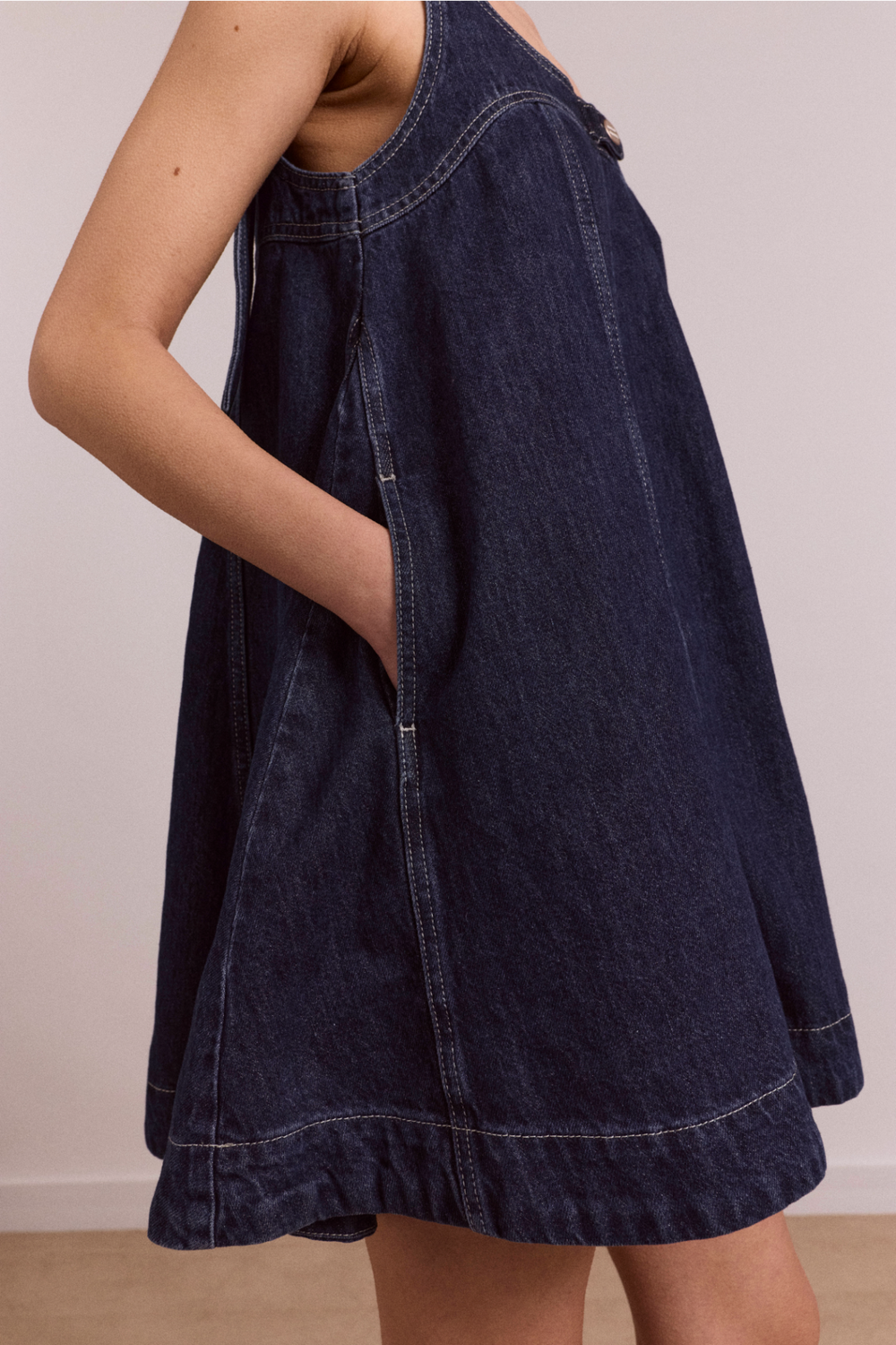 immy mini dress - dark wash