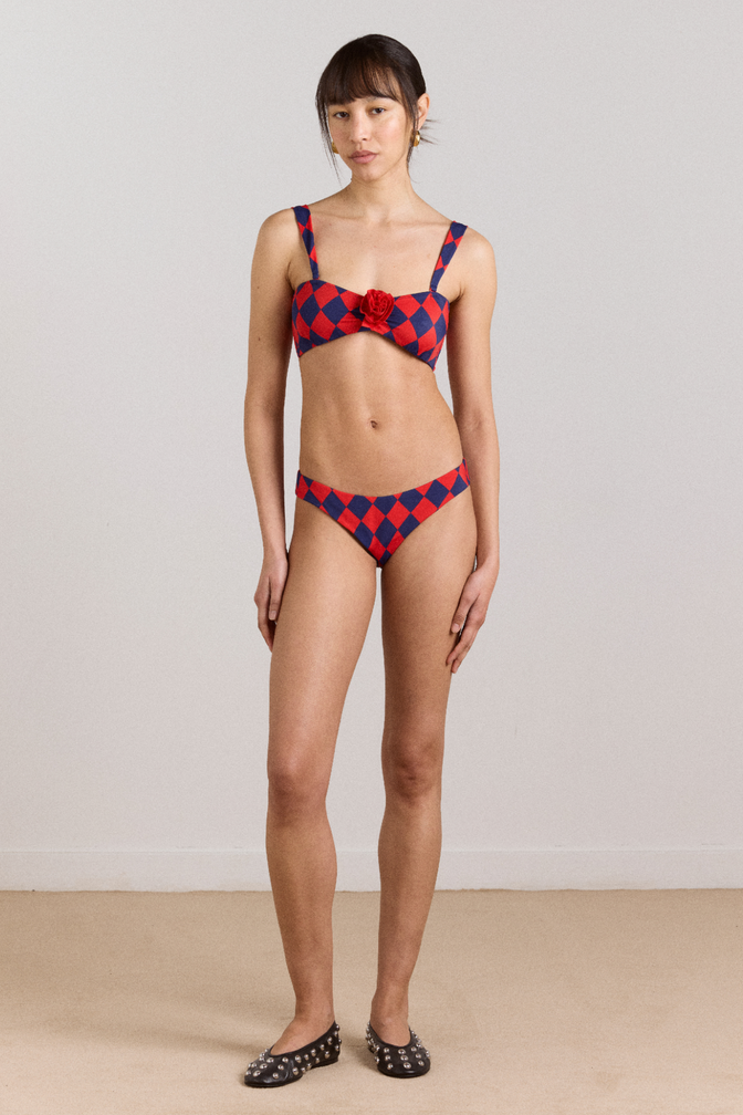 Wren Bikini Bottom - Harlequin Print