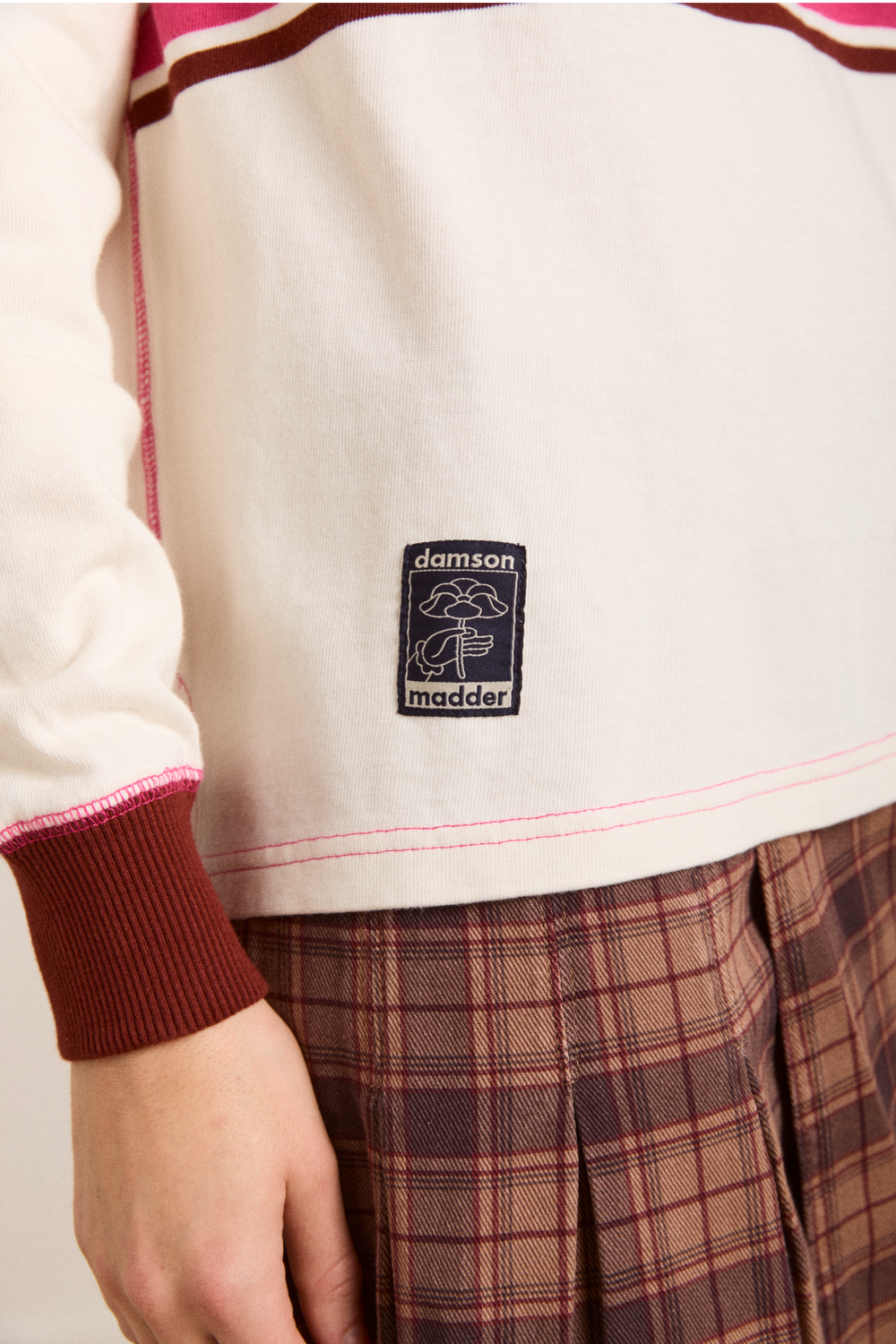 olina placement stripe rugby - ecru